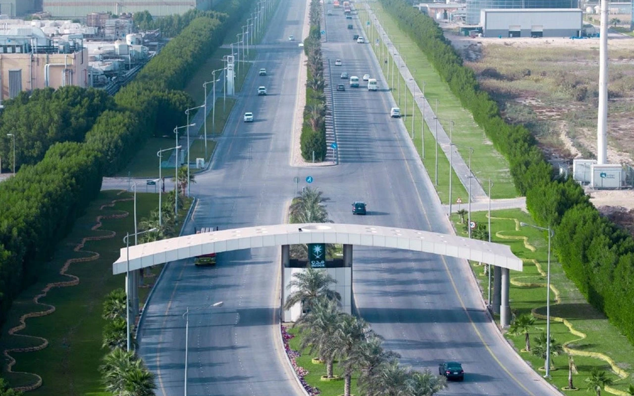 Aerial road view in Dammam